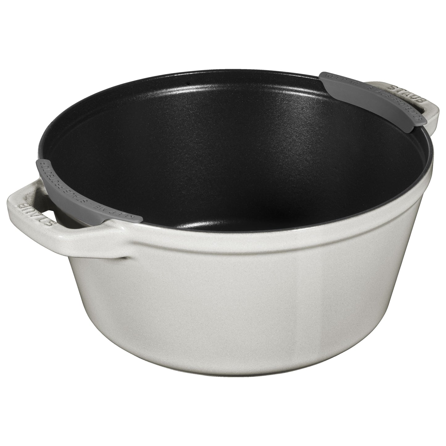 STAUB Stackable Set Stackable Set Medium 4 Piece Cast Iron, White Truffle