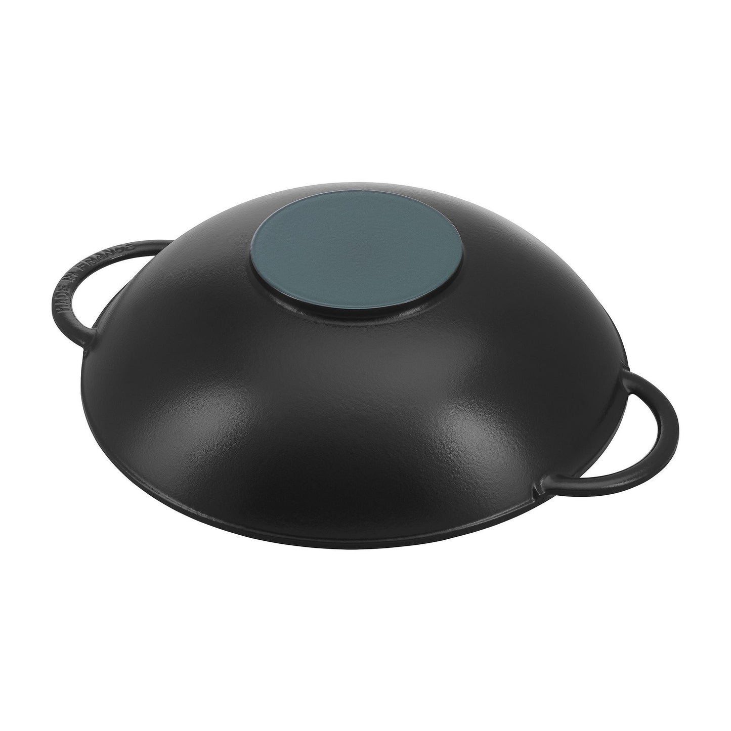 STAUB Specialities 37 cm / 14.5 inch Cast Iron Wok With Glass Lid, Black