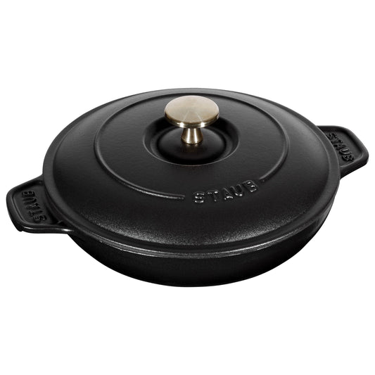 STAUB Specialities 750 ml Cast Iron Round Oven Dish With Lid, Black