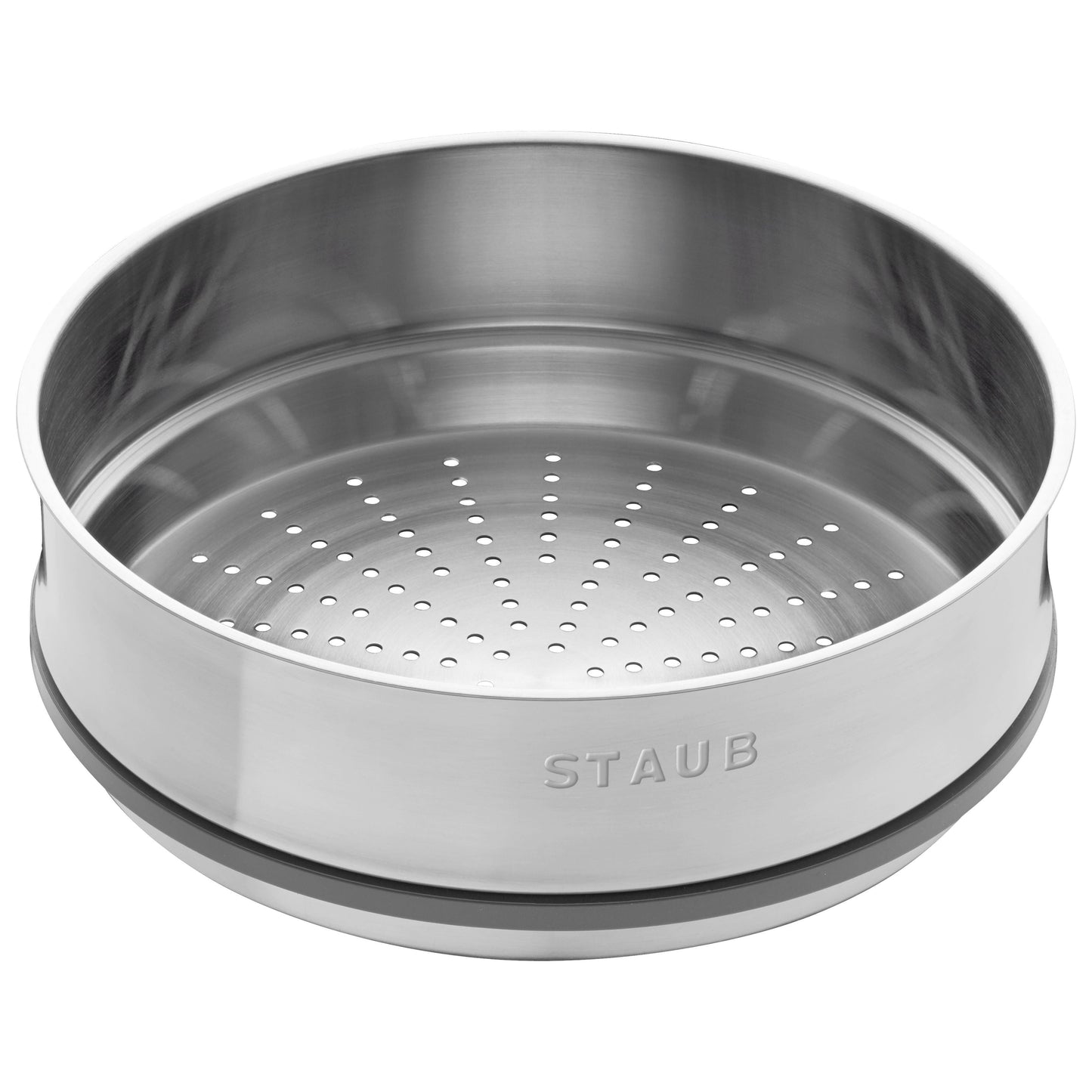 STAUB La Cocotte 5.25 L Cast Iron Round Cocotte With Steamer, Black