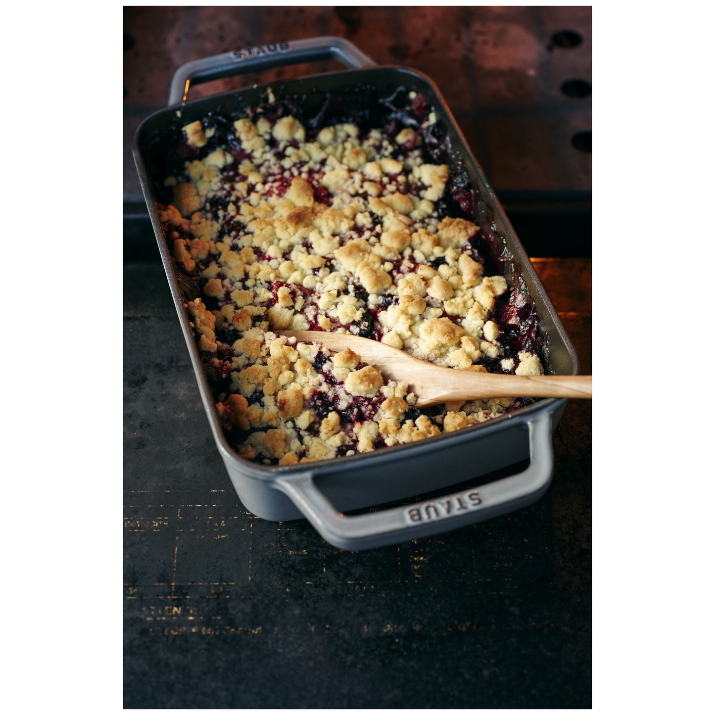 STAUB Specialities 3.25 L Cast Iron Rectangular Roasting And Baking Pan, Graphite-Grey