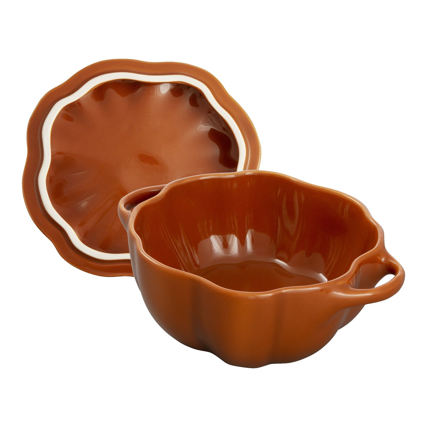 STAUB Ceramique 700 ml Ceramic Pumpkin Cocotte, Cinnamon