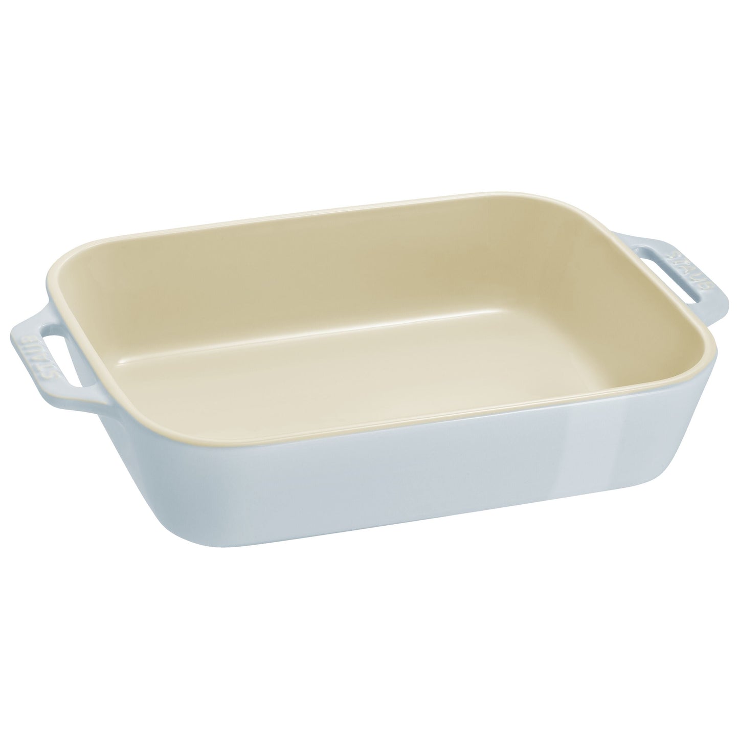 STAUB Ceramique Rectangular Baking Dish Set Macaron Light Blue 3 Piece