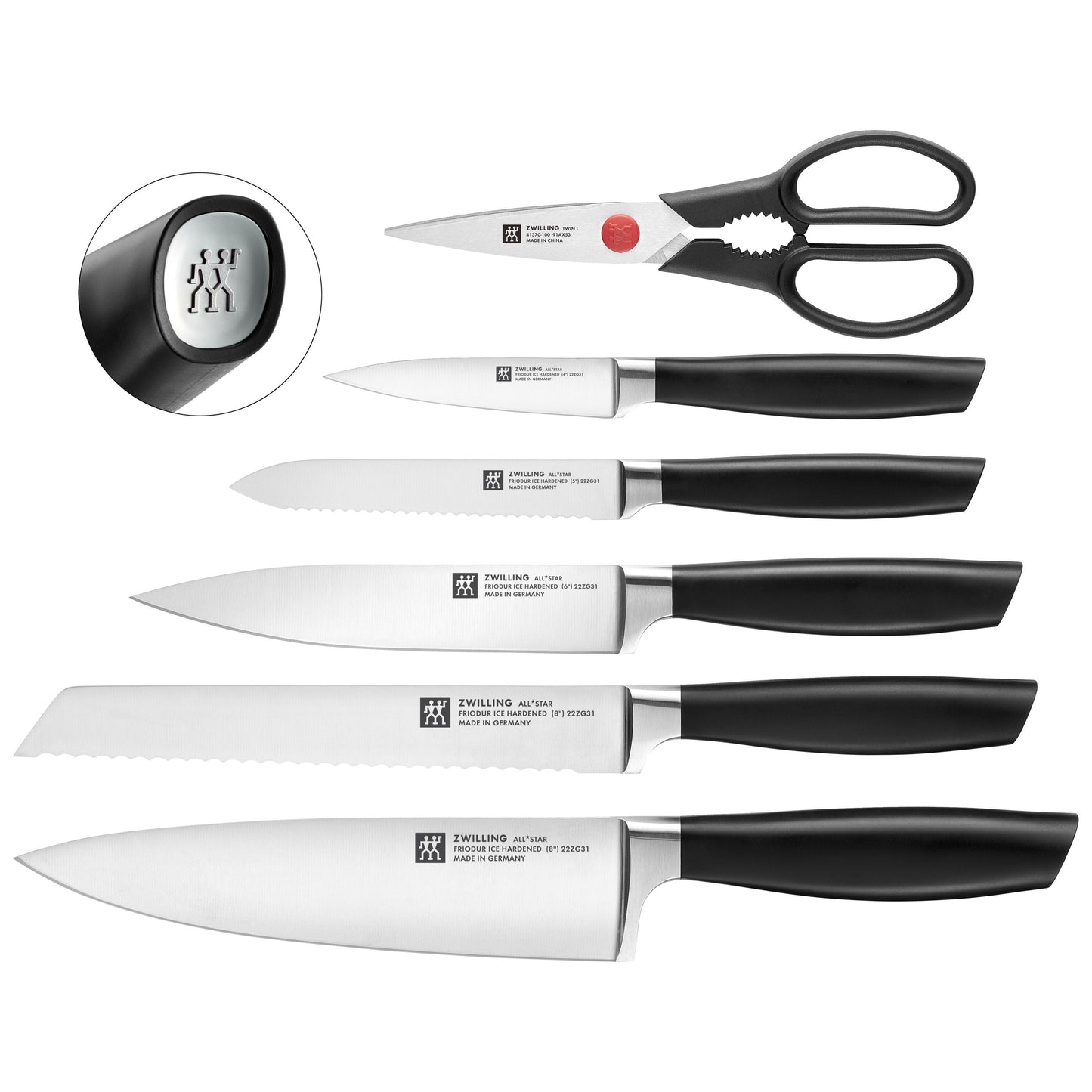 ZWILLING All * Star 7 Piece Knife Block Set, Silver