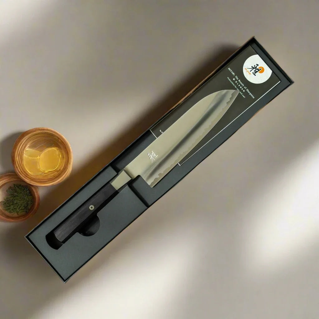 Miyabi 4000 FC Santoku Knife 7" – Black Handle
