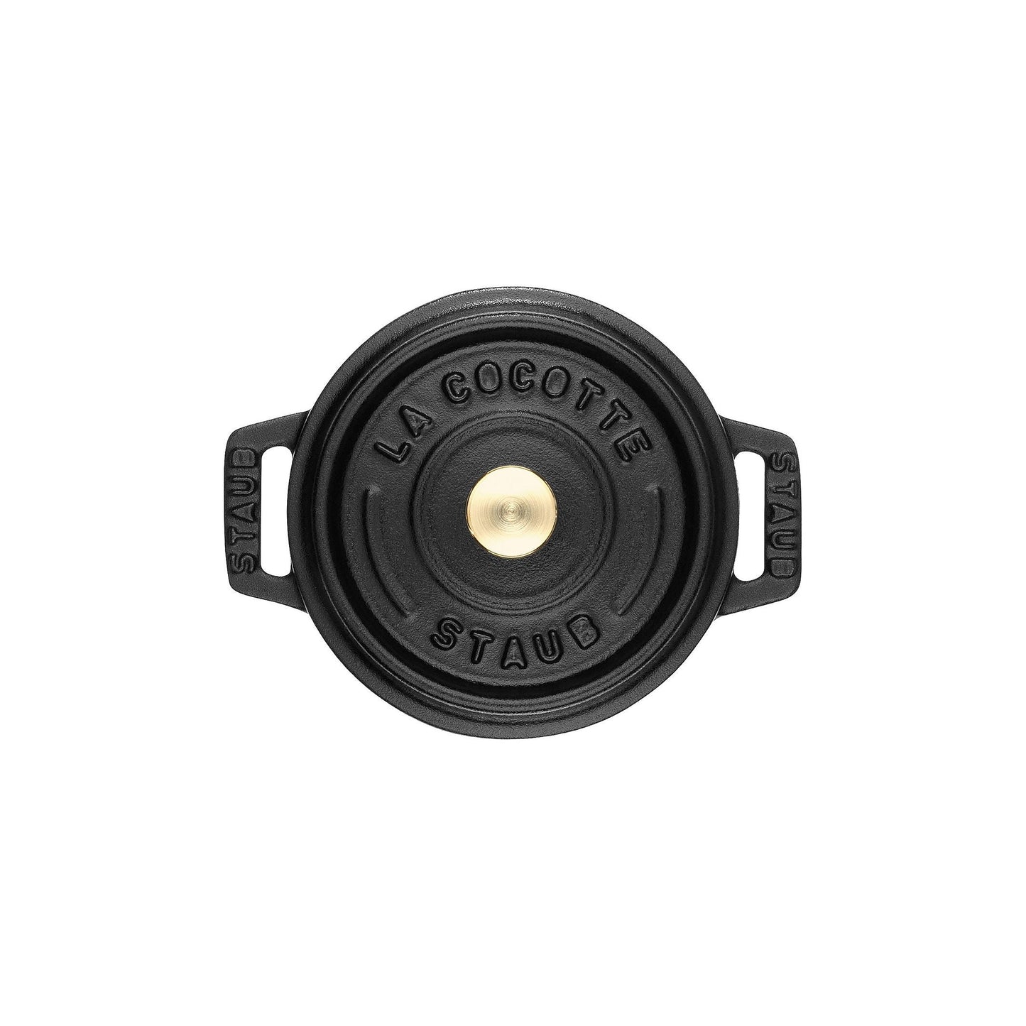 STAUB La Cocotte 250 mL Cast Iron Round Mini Cocotte, Black