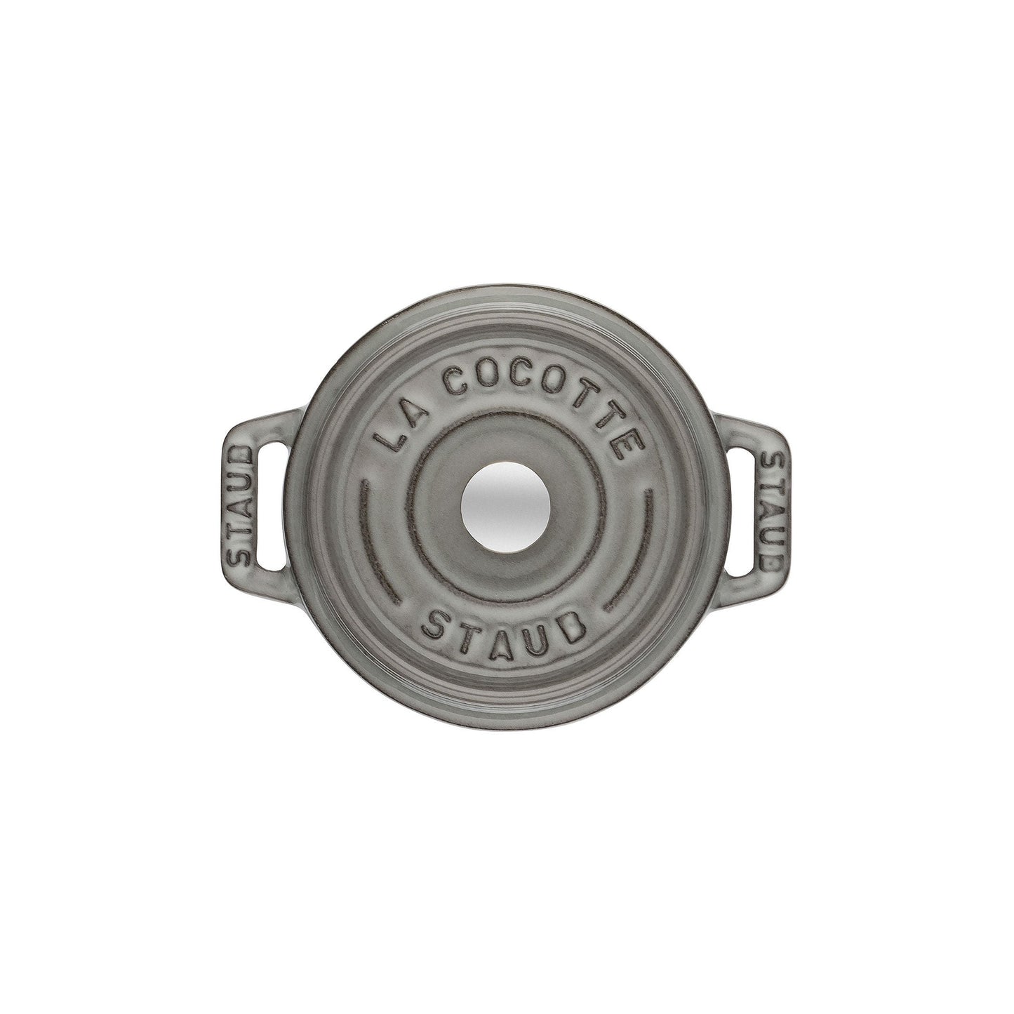 STAUB La Cocotte 250 mL Cast Iron Round Mini Cocotte, Graphite-Grey