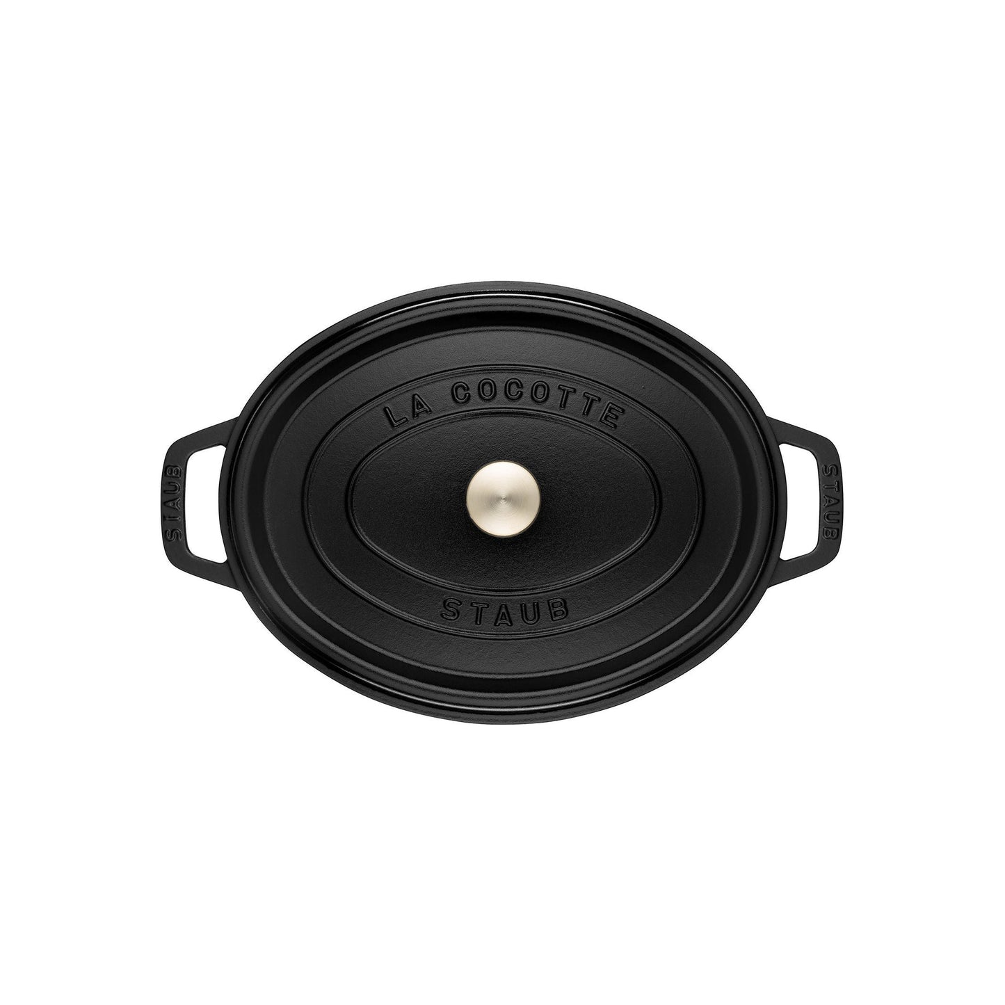 STAUB La Cocotte 6.75 L Cast Iron Oval Cocotte, Black