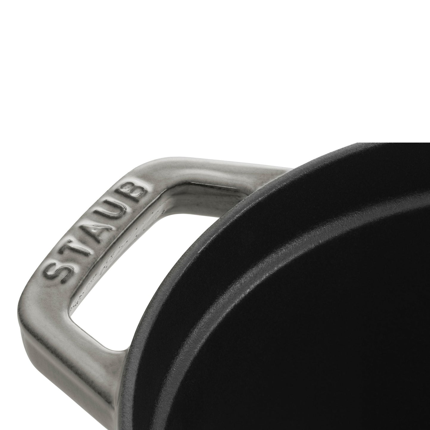STAUB La Cocotte 6.75 L Cast Iron Oval Cocotte, Graphite-Grey