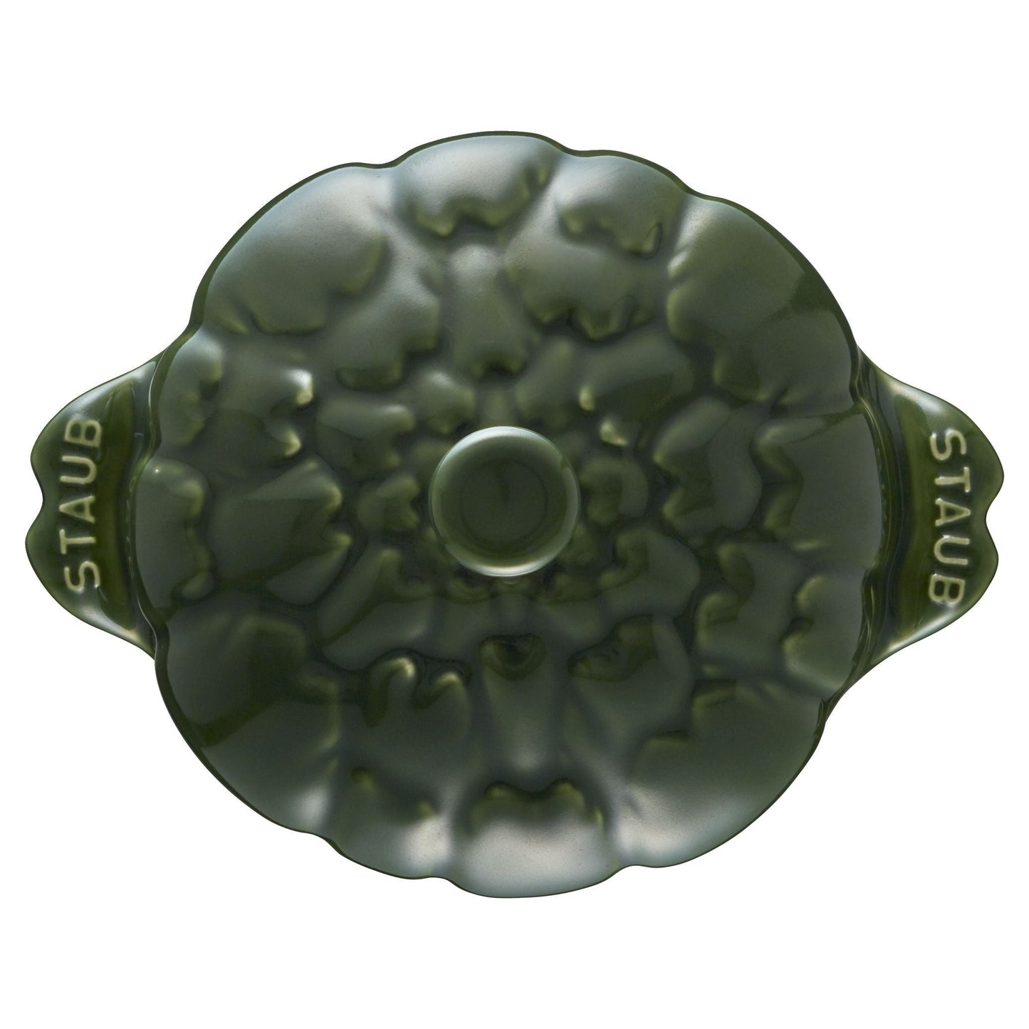 STAUB Ceramique 450 mL Ceramic Artichoke Cocotte, Basil-Green