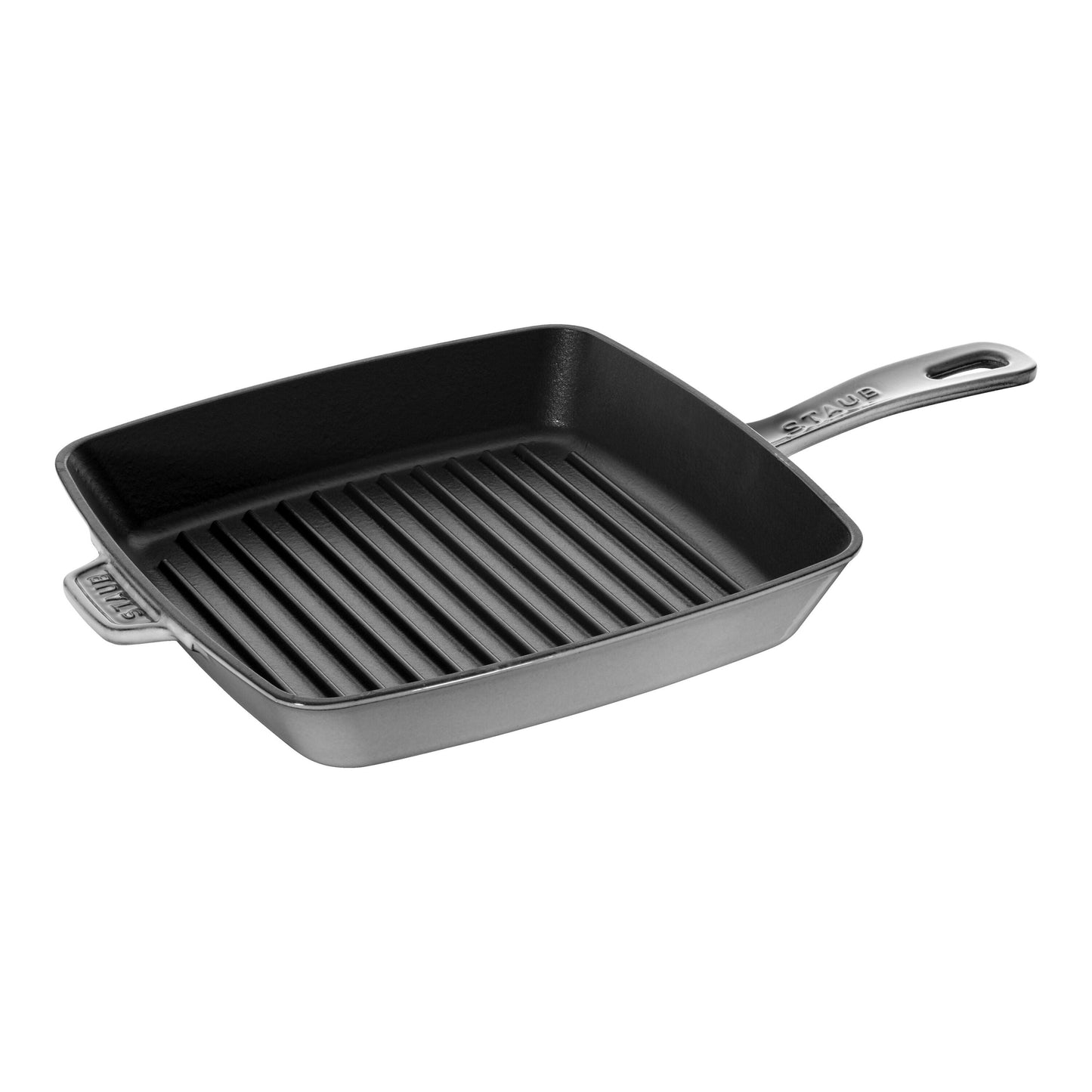 STAUB Grill Pans 26 cm Cast Iron Square American Grill, Graphite-Grey