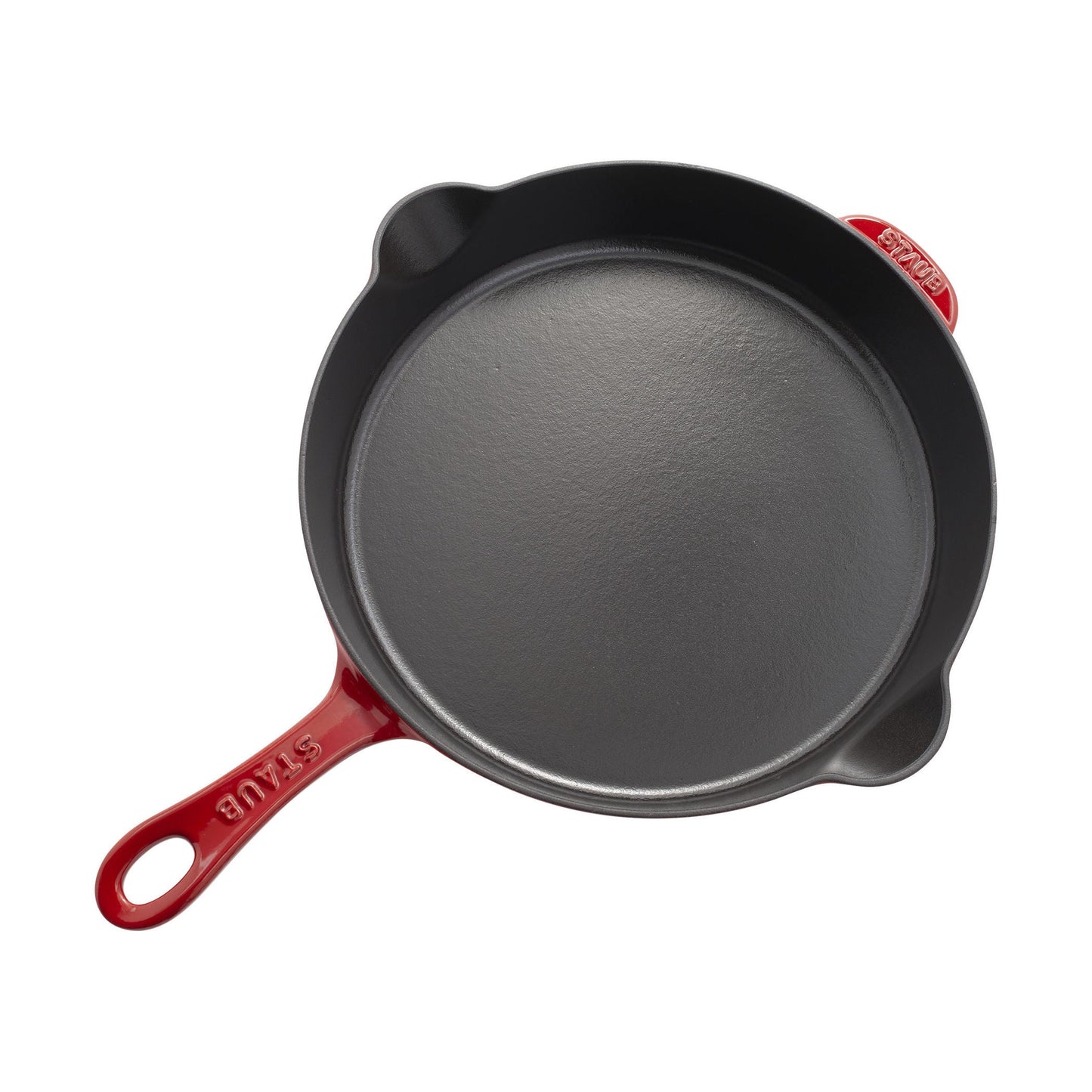 STAUB Pans 28 cm / 11 inch Cast Iron Traditional Deep Frypan, Cherry