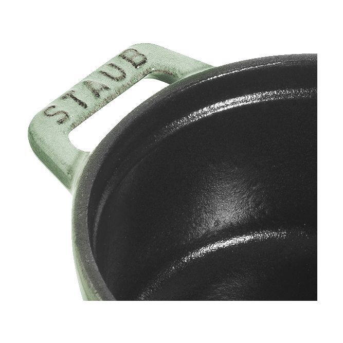 STAUB La Cocotte 250 mL Cast Iron Round Mini Cocotte, Sage