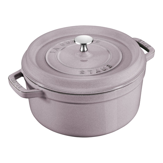 STAUB La Cocotte 5.25 L Cast Iron Round Cocotte, Cherry Blossom