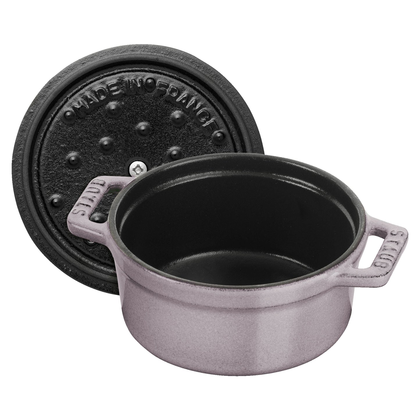 STAUB La Cocotte 250 mL Cast Iron Round Mini Cocotte, Cherry Blossom