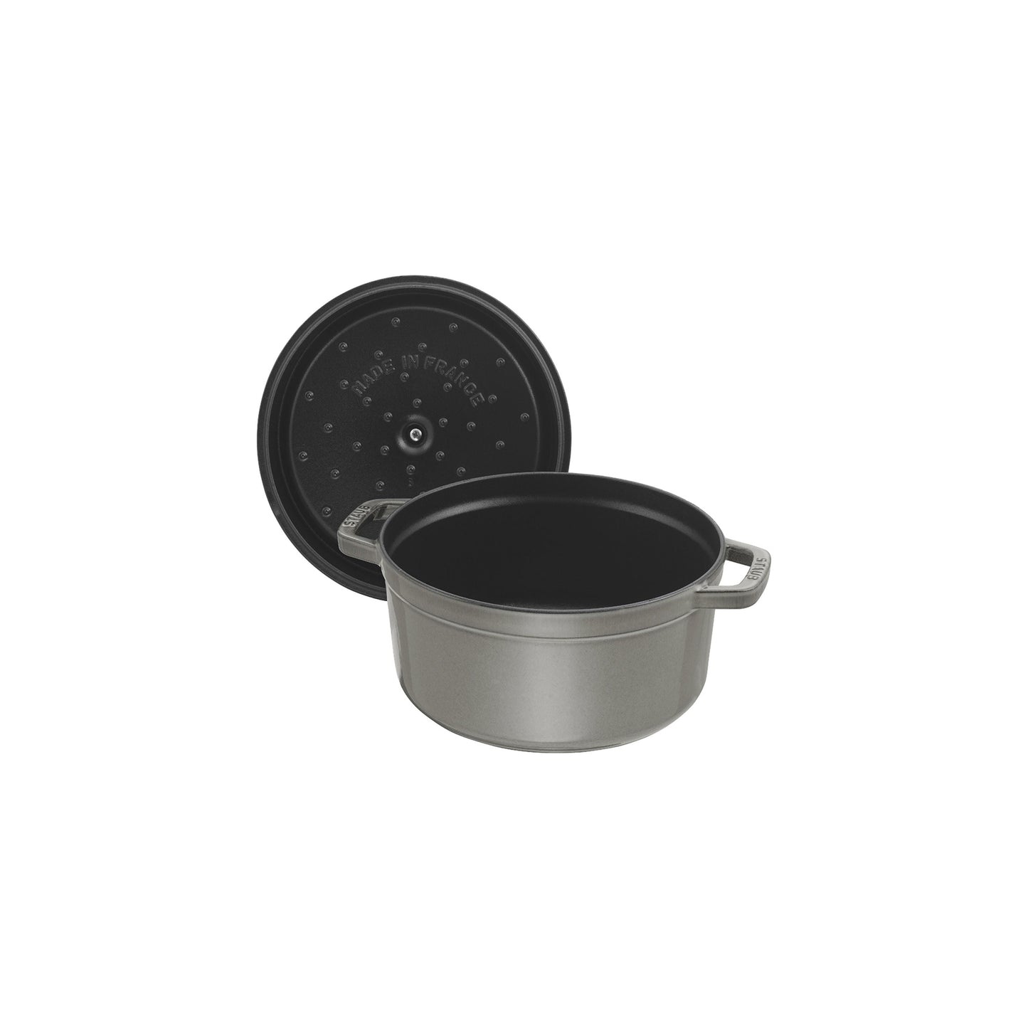 STAUB La Cocotte 12.5 L Cast Iron Round Cocotte, Graphite-Grey