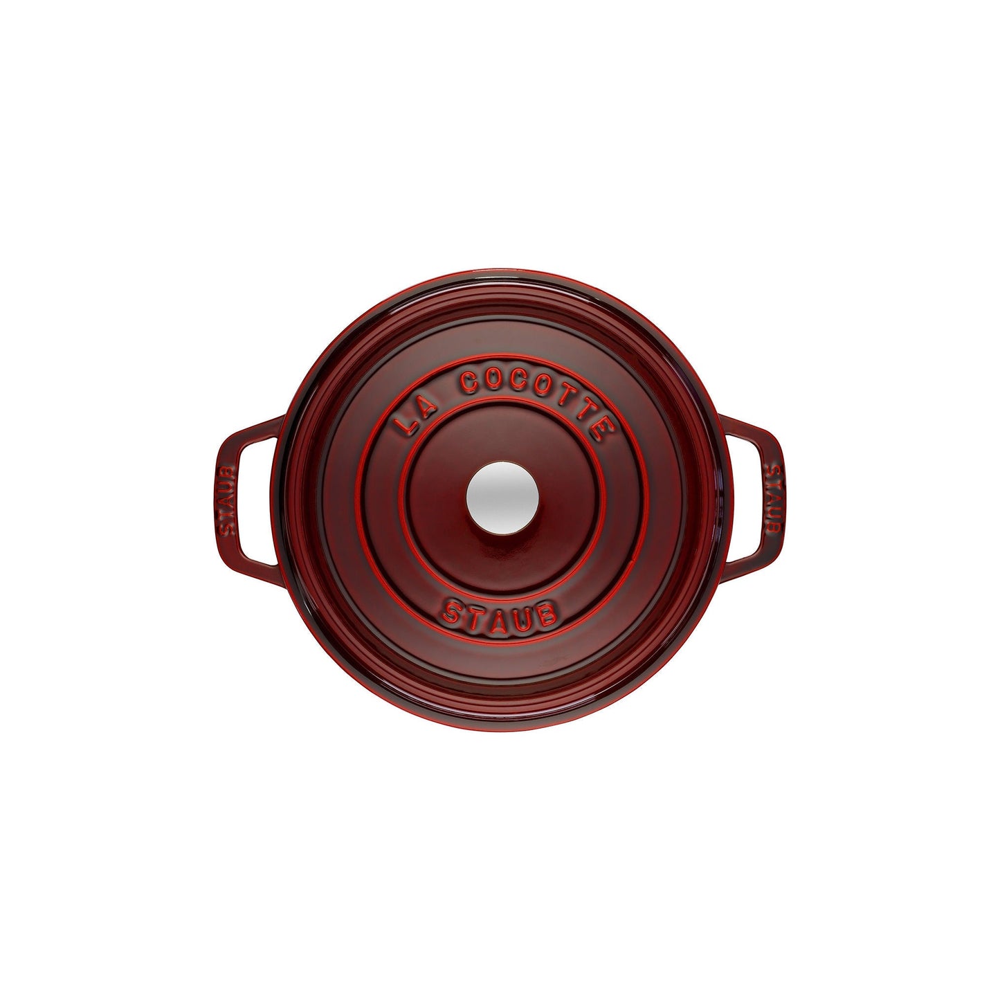 STAUB La Cocotte 5.25 L Cast Iron Round Cocotte, Grenadine-Red