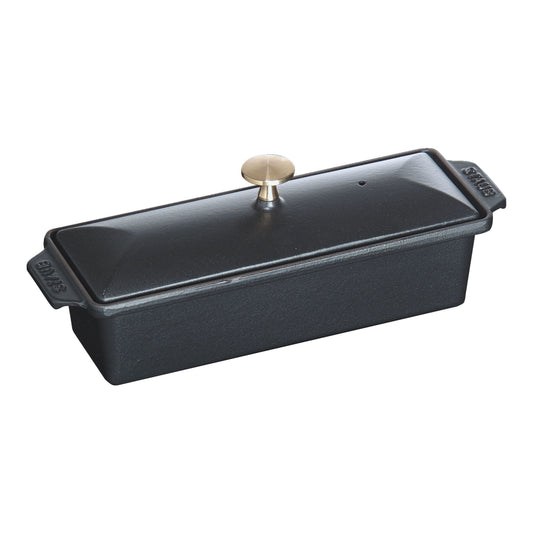 STAUB Specialities 30 X 11 cm Cast Iron Rectangular Terrine, Black