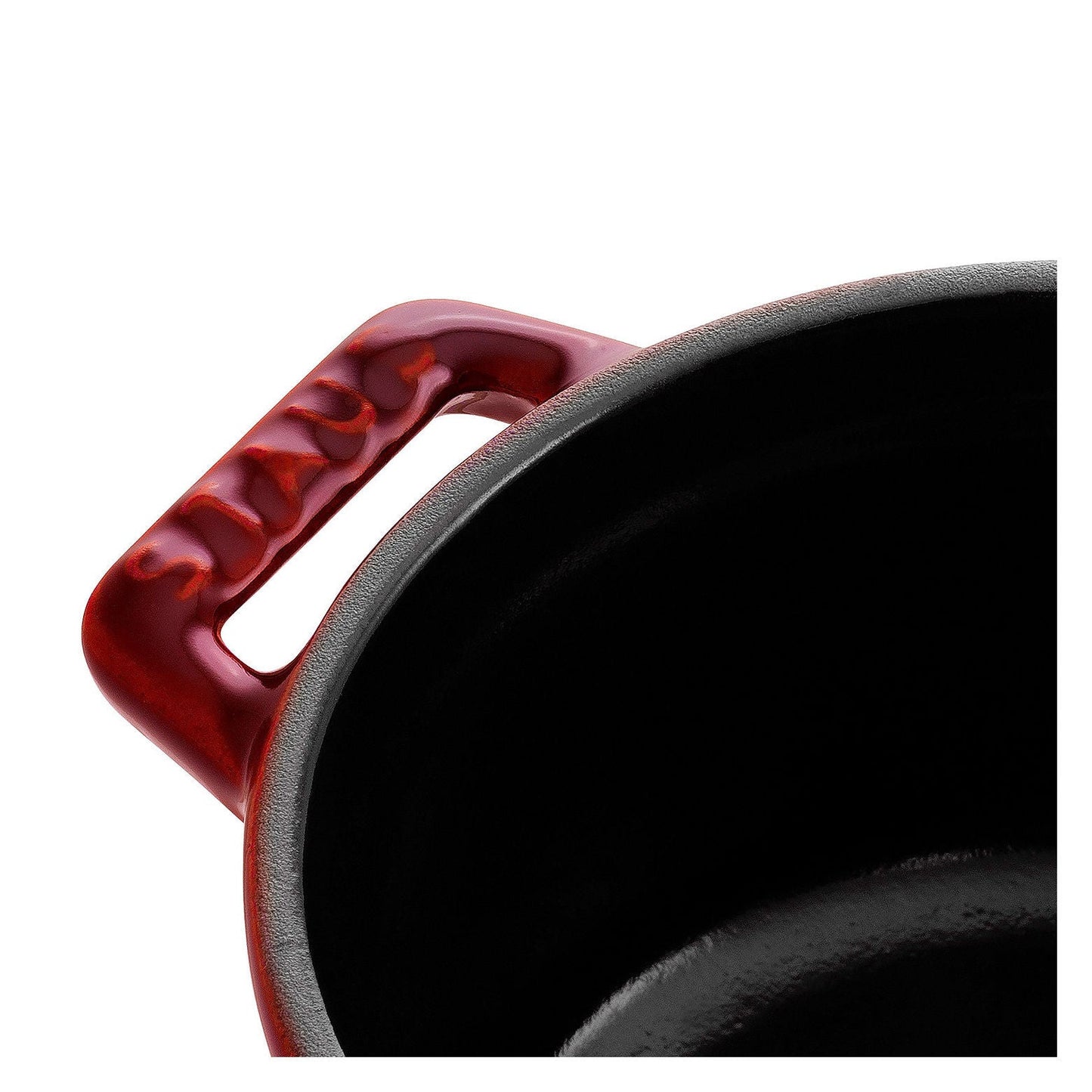 STAUB La Cocotte 250 mL Cast Iron Round Mini Cocotte, Grenadine-Red