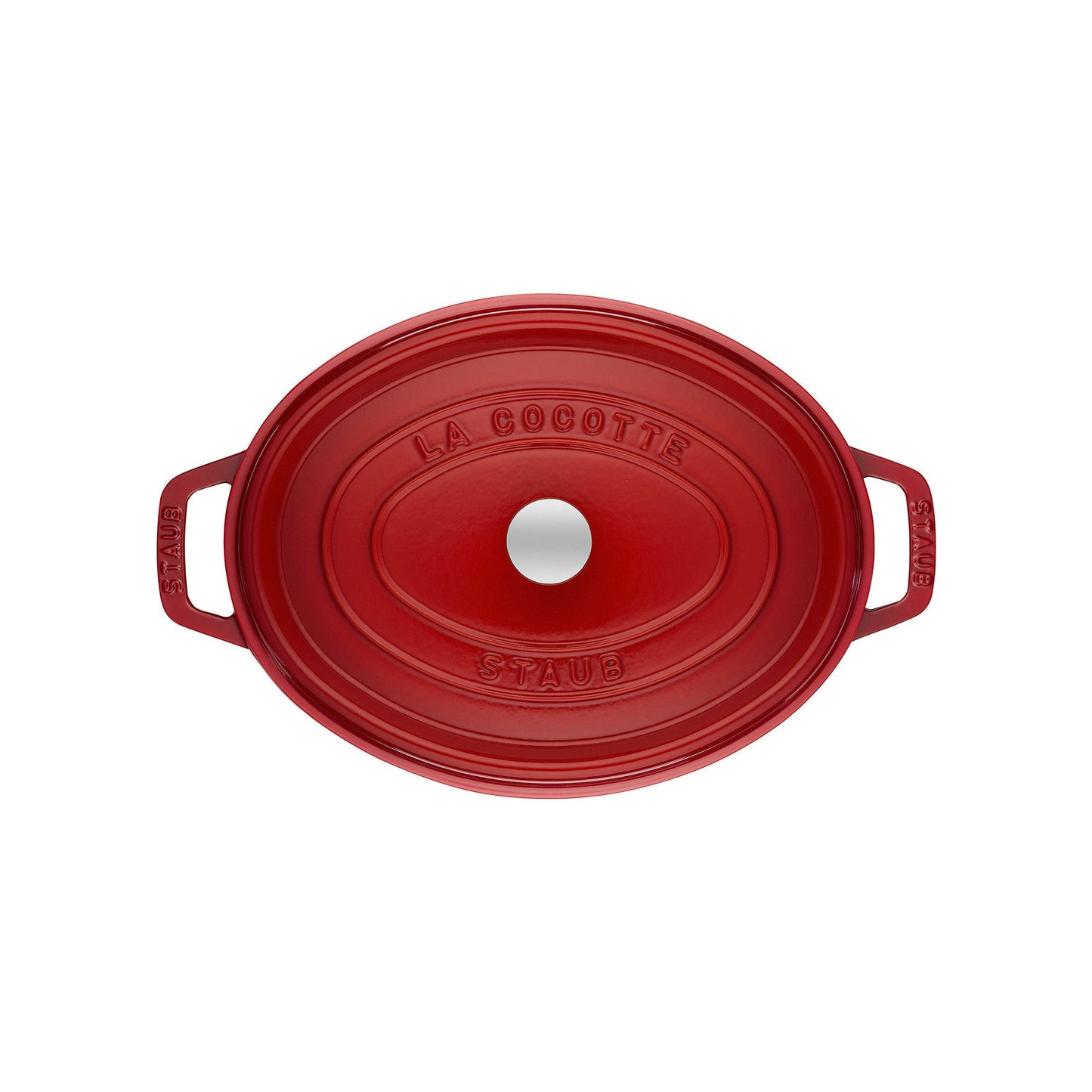 STAUB La Cocotte 6.75 L Cast Iron Oval Cocotte, Cherry