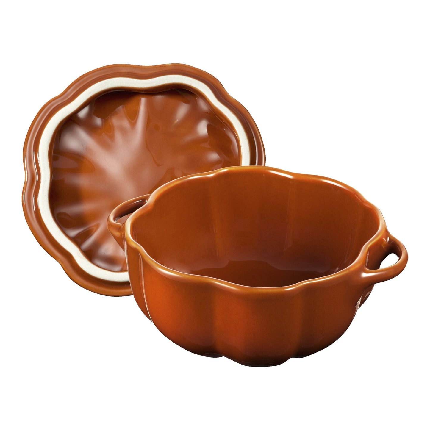 STAUB Ceramique 500 mL Ceramic Pumpkin Cocotte, Cinnamon
