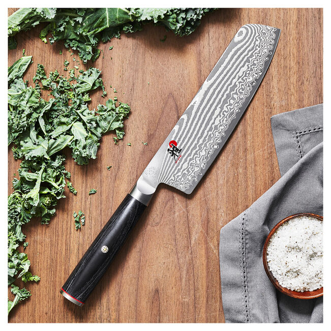 Miyabi Kaizen II 5000FCD Nakiri Knife 6.5″ – FC61 Core, Damascus Steel