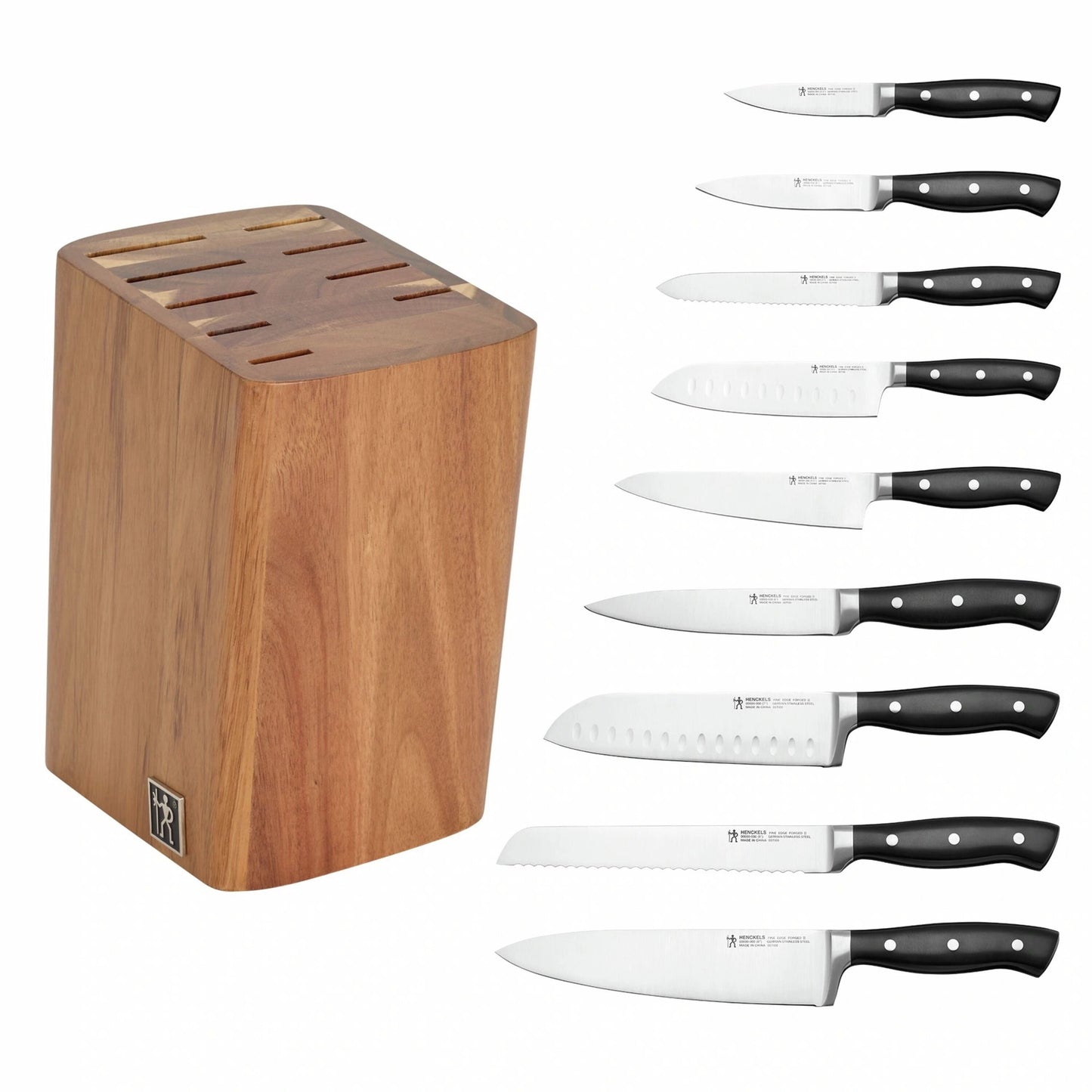 HENCKELS Fine Edge Forged II 10 Piece, Knife Block Set, Black