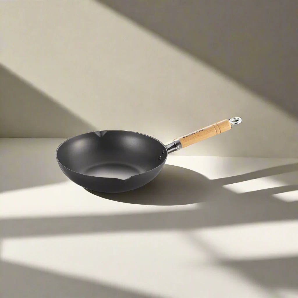 Yoshikawa Cook-Pal REN 24cm Nitrided Carbon Steel Deep Fry Pan