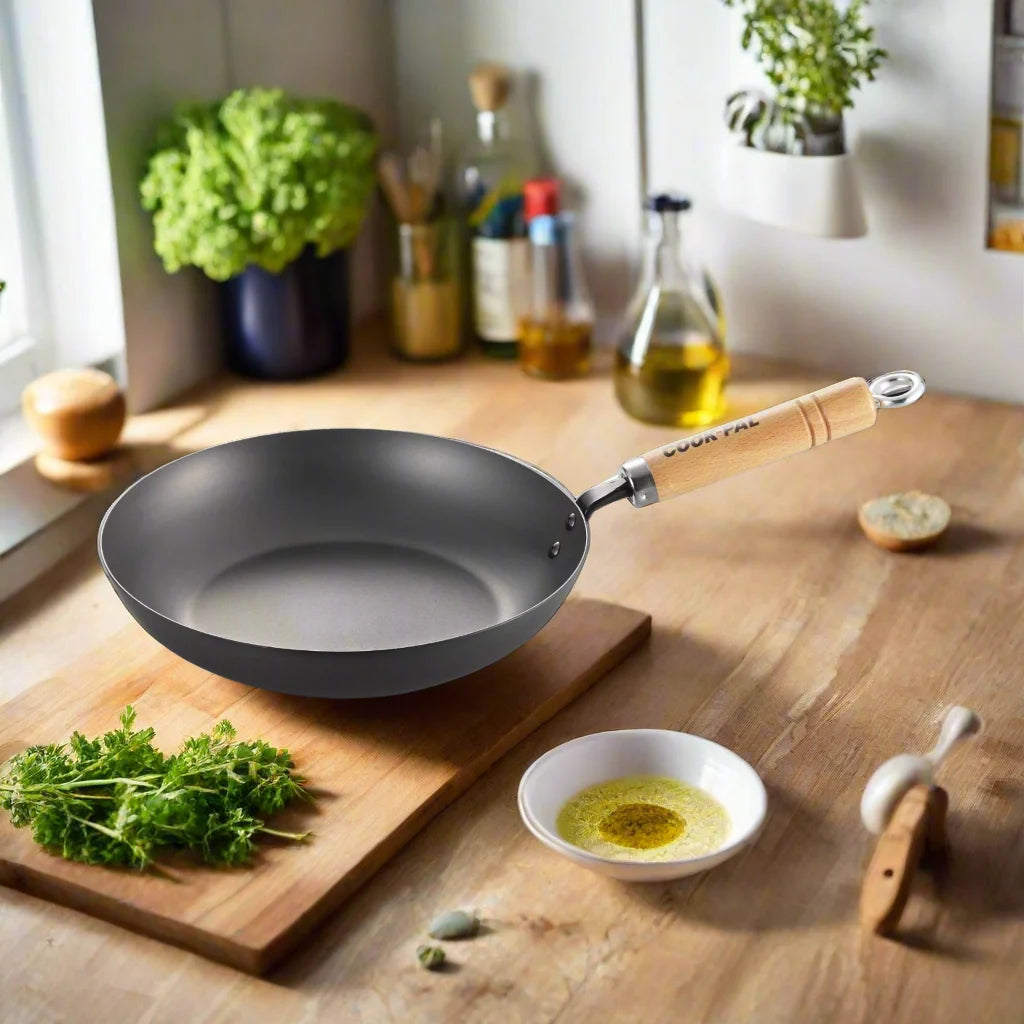 Yoshikawa Cook-Pal REN 24cm Nitrided Carbon Steel Frying Pan