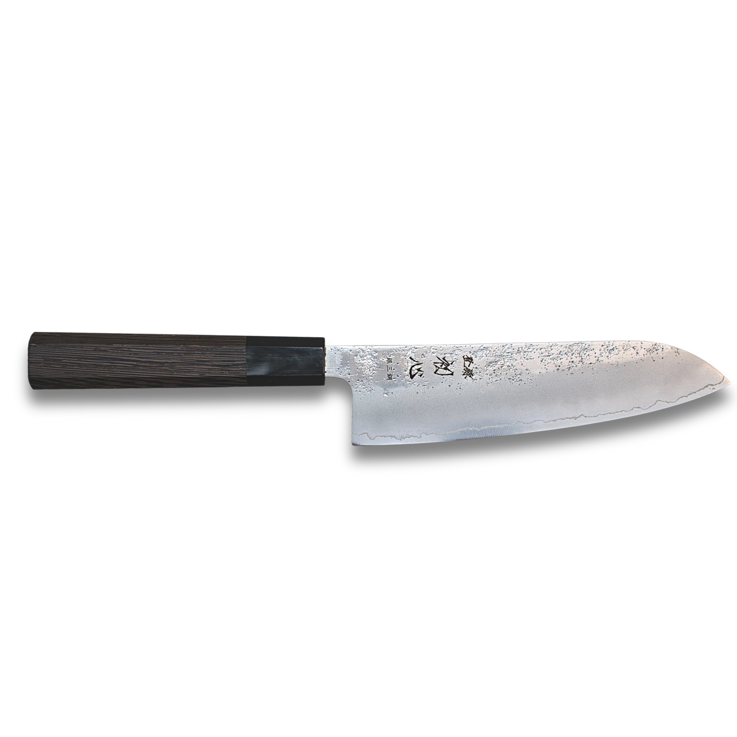 Ginrei Silver 3-Layer Nashiji Santoku knife 170mm Wenge Handle