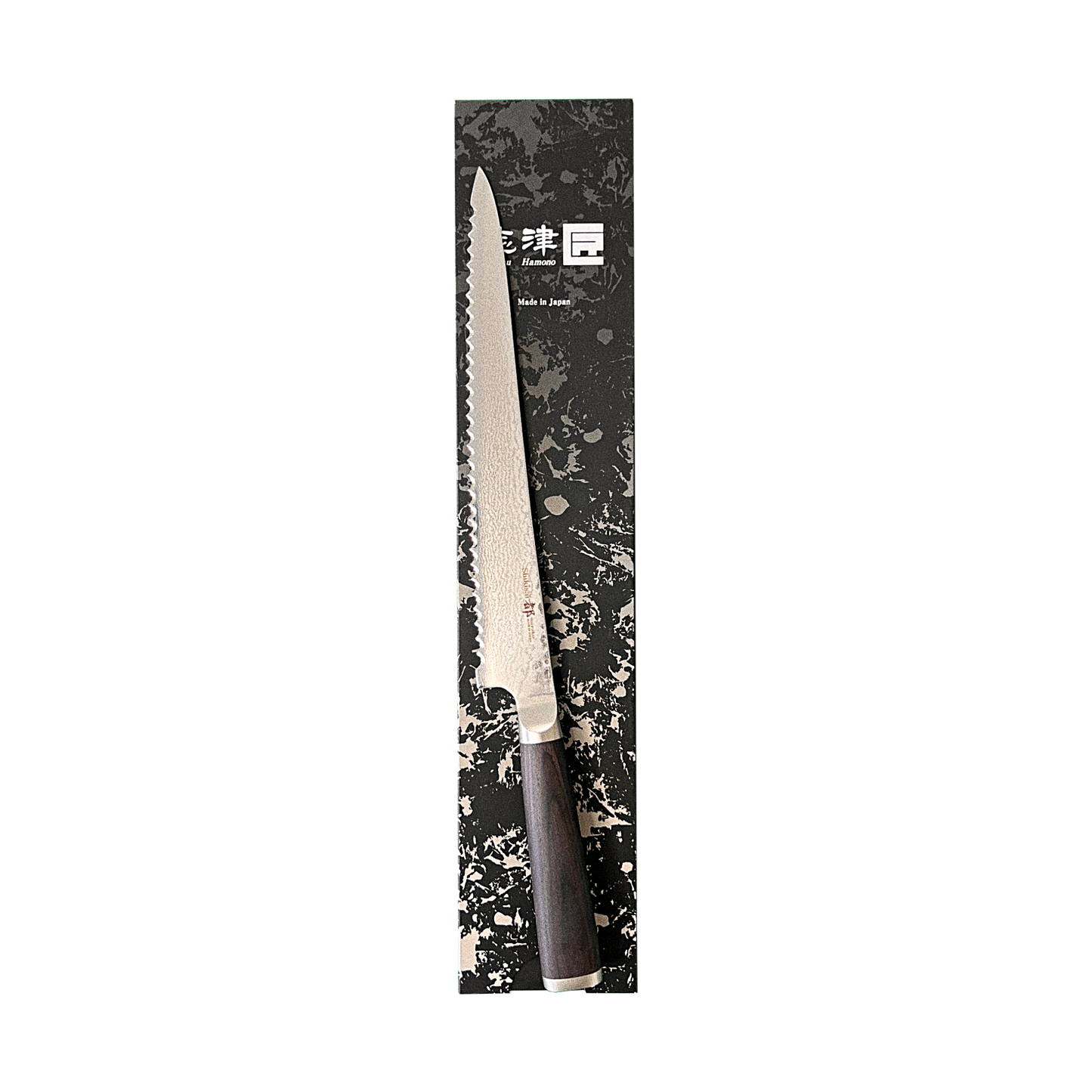 Miyako SUS 240mm Bread Slicer | 33 Layer Damascus Steel Blade  – Made in Japan
