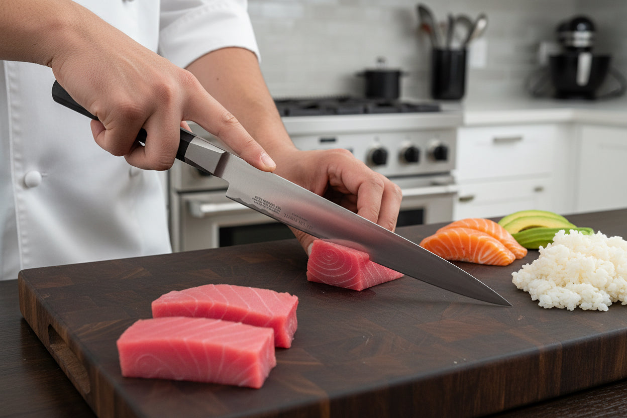 Miyabi 4000 FC Sujihiki Knife 9.5" – Black Handle