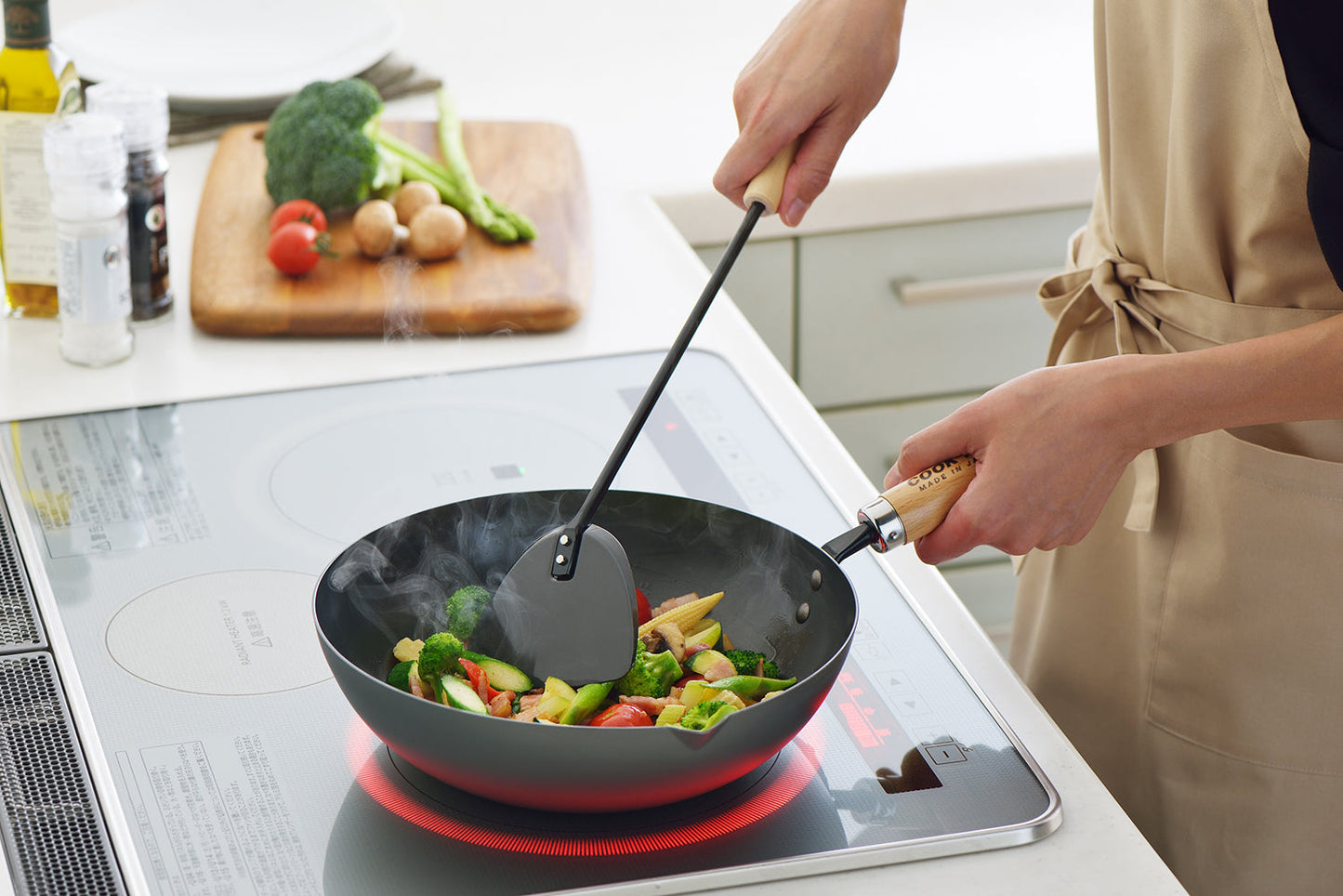 Yoshikawa Cook-Pal REN 20cm Nitrided Carbon Steel Deep Fry Pan