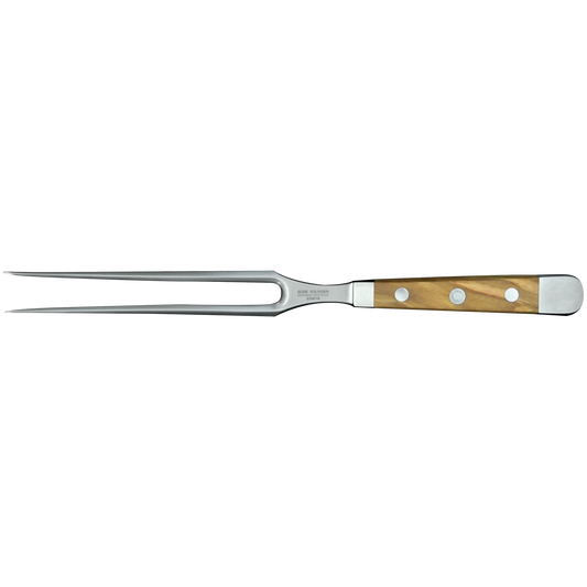 ALPHA OLIVE | Meat Fork 7" | Forged Steel / Olive wood handle