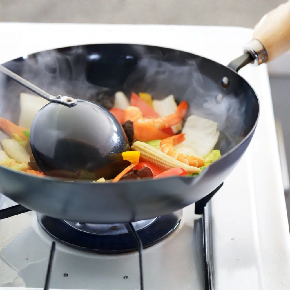 Yoshikawa Cook-Pal REN 30cm Nitrided Carbon Steel Wok